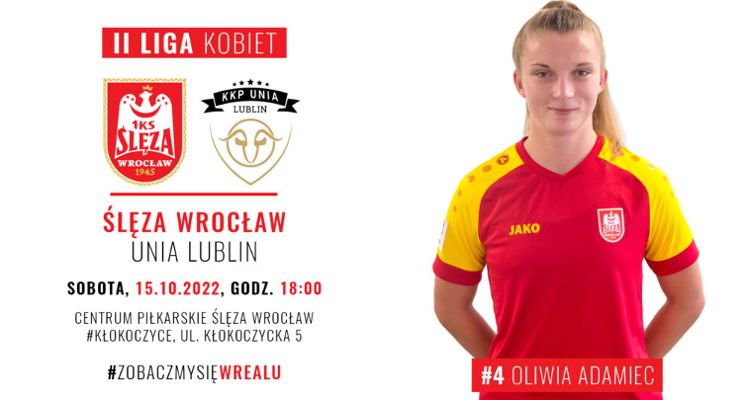 Plakat 2. Liga kobiet: 1KS Ślęza Wrocław – Unia Lublin