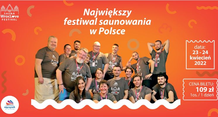 Plakat Sauna Wroclove Festival w Aquaparku