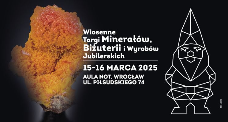 Plakat Wiosenne targi minerałów, biżuterii i wyrobów jubilerskich
