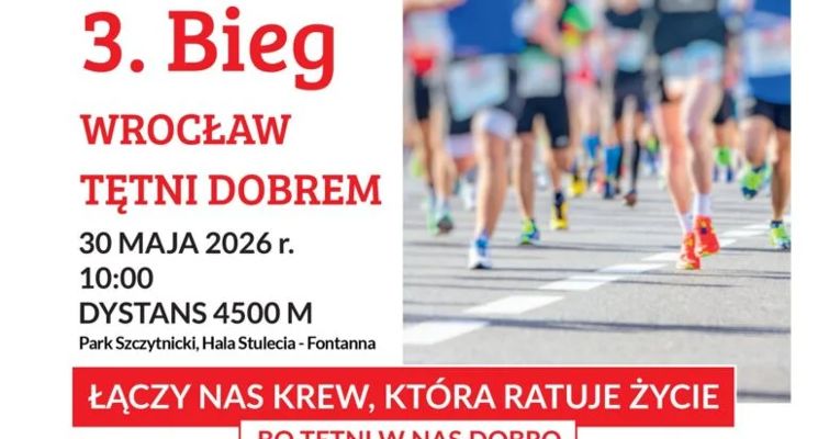 Plakat 3. Bieg „Wrocław Tętni Dobrem”