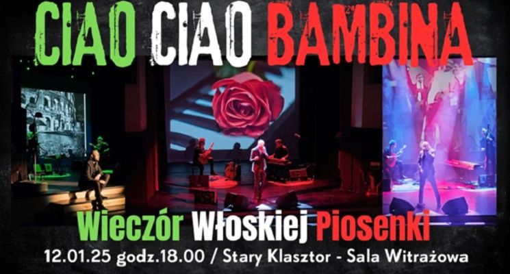 Plakat Ciao Ciao Bambina - wieczór włoskiej piosenki