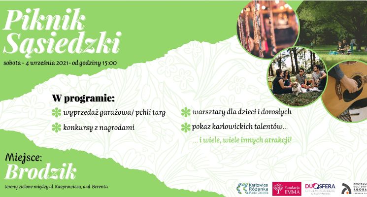 Plakat Piknik Sąsiedzki Różanka/Karłowice