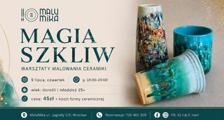 Plakat Warsztaty - Magia szkliw