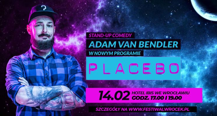 Plakat Stand-up Adam Van Bendler na Festiwalu Wrocek