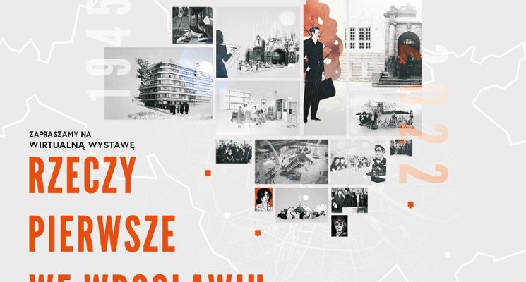 Plakat Wirtualna wystawa „Rzeczy Pierwsze we Wrocławiu”