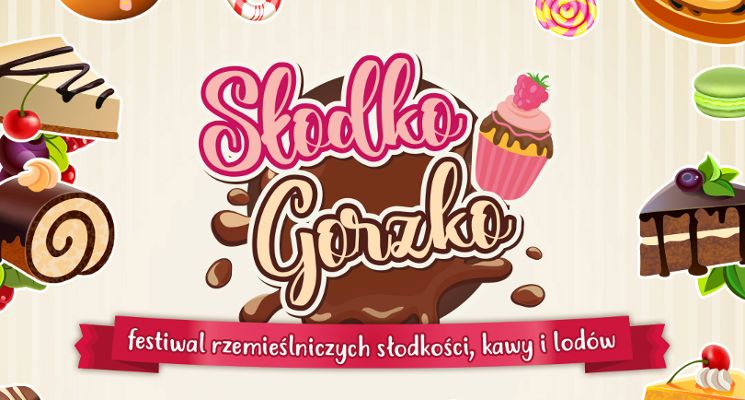 Plakat Słodko Gorzko – festiwal rzemieślniczych słodyczy, kawy i lodów