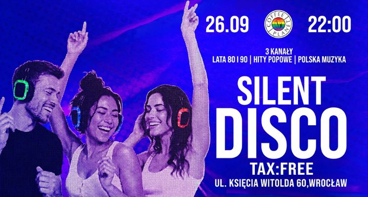 Plakat Silent disco w Coffee Planet