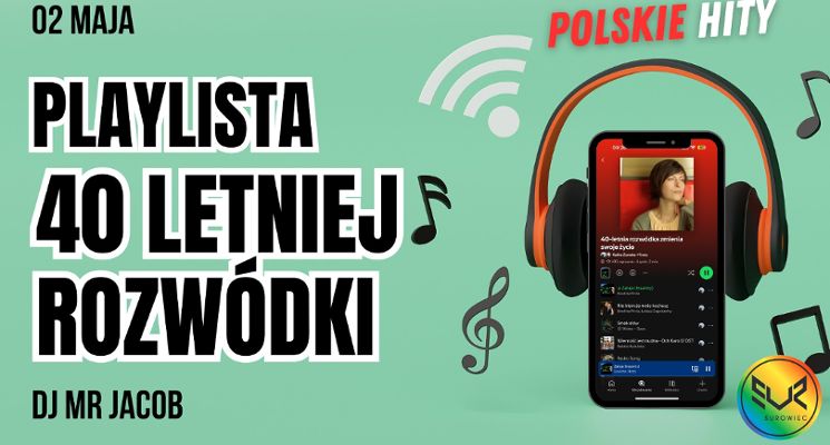 Plakat PLAYLISTA 40-LETNIEJ ROZWÓDKI – WEEKEND MAJOWY W SUROWCU