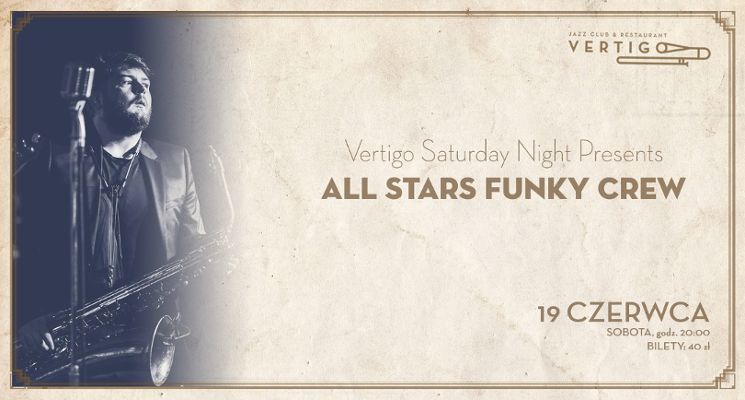 Plakat Vertigo Saturday Night Presents: All Stars Funky Crew