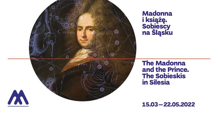 Plakat Wystawa: Madonna i książę. Sobiescy na Śląsku