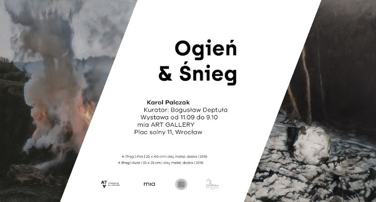 Plakat Wystawa: Ogień i śnieg. Karol Palczak