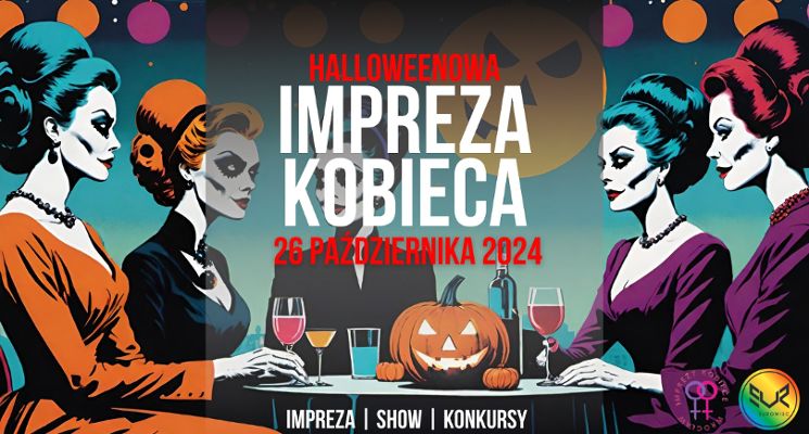 Plakat Halloweenowa Impreza Kobieca