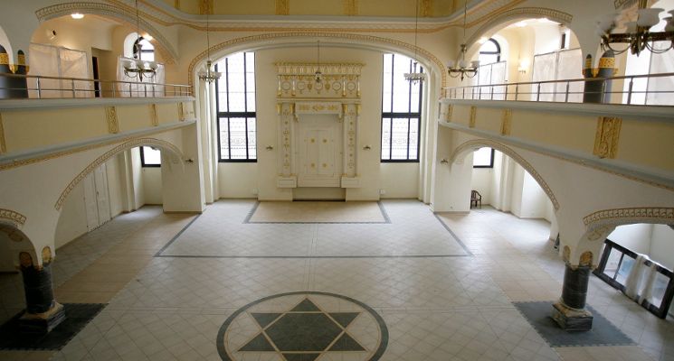 Plakat Synagoga pod Białym Bocianem