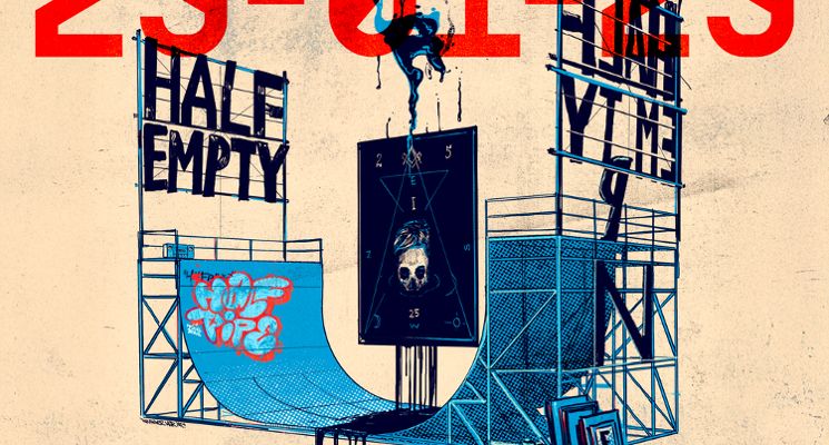 Plakat HALF PIPE HALF EMPTY - Wystawa grafik i obrazów Pawła Janczarka