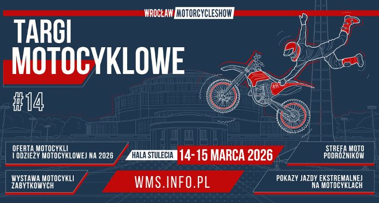 Plakat XIV Targi Motocyklowe Wrocław Motorcycle Show