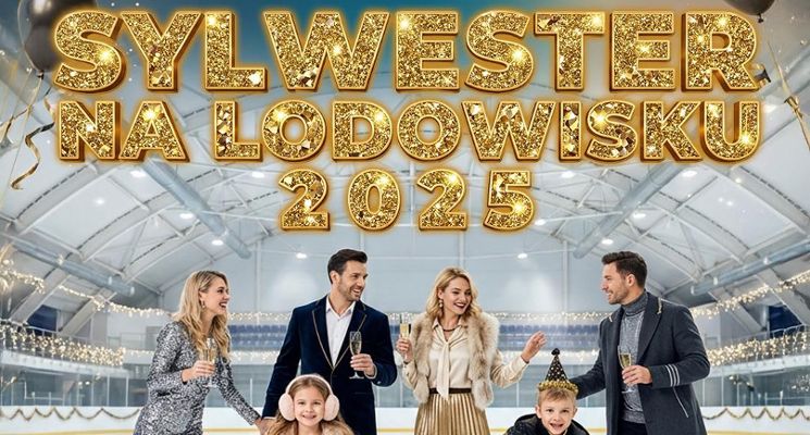 Plakat Sylwester na lodowisku