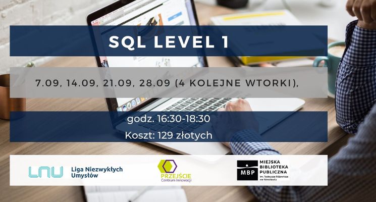 Plakat SQL level 1 – kurs stacjonarny