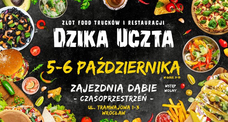 Plakat Dzika Uczta – zlot Food Trucków i Restauracji