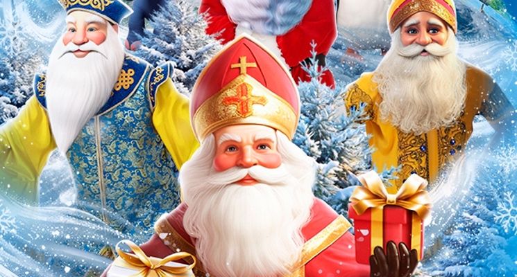 Plakat W Poszukiwaniu Świętego Mikołaja – Interaktywny Spektakl Świąteczny dla Dzieci