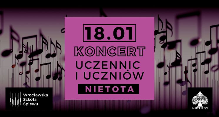 Plakat Koncert Wrocławskiej Szkoły Śpiewu