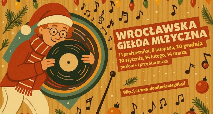 Plakat Wrocławska Giełda Muzyczna w Galerii Dominikańskiej