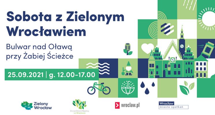 Plakat Sobota z Zielonym Wrocławiem - rodzinny piknik z nagrodami