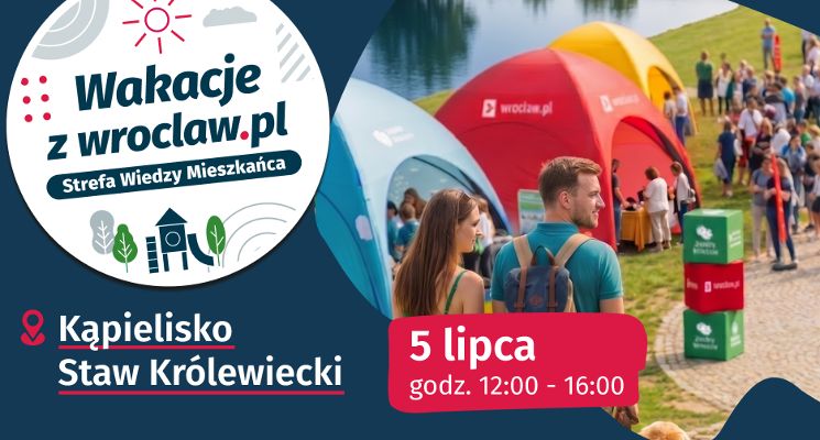 Plakat Wakacje z wroclaw.pl na Maślicach!