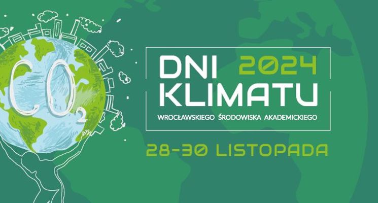 Plakat Dni Klimatu Wrocławskiego Środowiska Akademickiego 2024