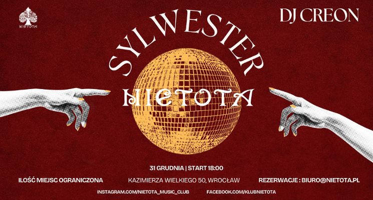 Plakat Sylwester w Nietocie!