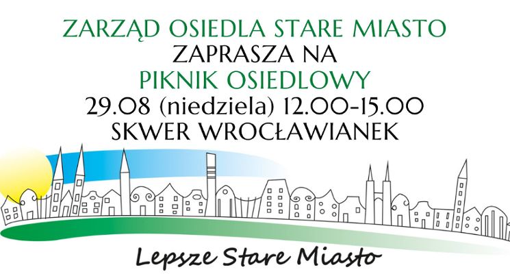 Plakat Piknik Osiedlowy na Skwerze Wrocławianek