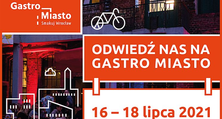 Plakat Gastro Miasto w Browarze Mieszczańskim