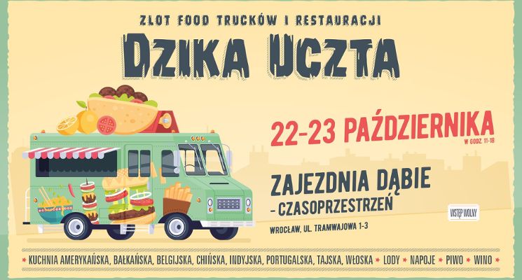 Plakat Dzika Uczta - zlot food trucków i restauracji