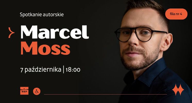 Plakat Spotkanie autorskie z Marcelem Mossem
