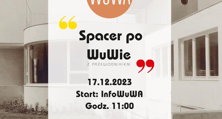 Plakat Nasza WuWA - dostępna dla wszystkich! | Spacer tematyczny
