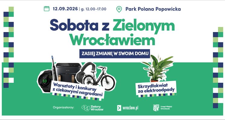 Plakat Sobota z Zielonym Wrocławiem – największy ekologiczny piknik we Wrocławiu