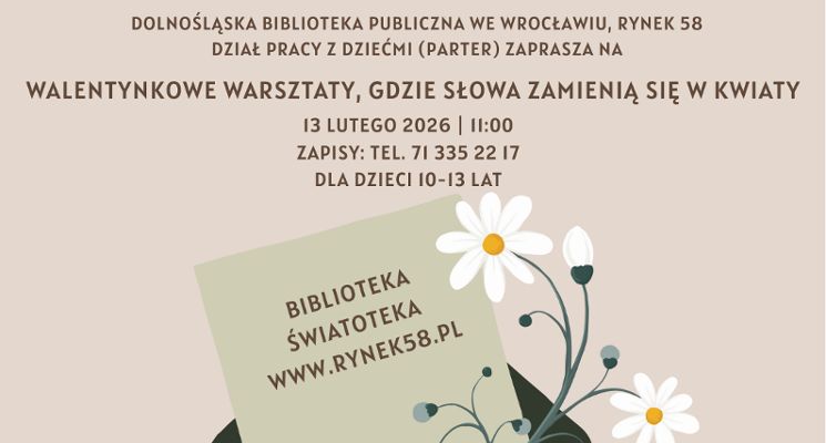 Plakat Kwitnące listy | Walentynkowe warsztaty dla dzieci