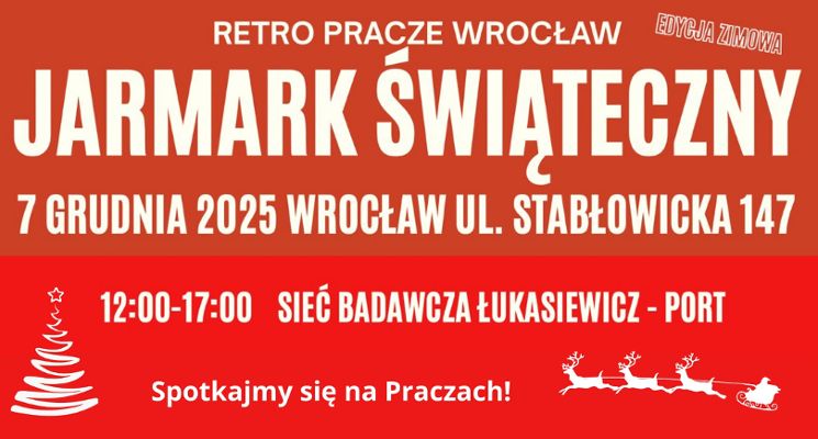 Plakat Jarmark Świąteczny na Praczach + Retro Pracze Edycja Zimowa