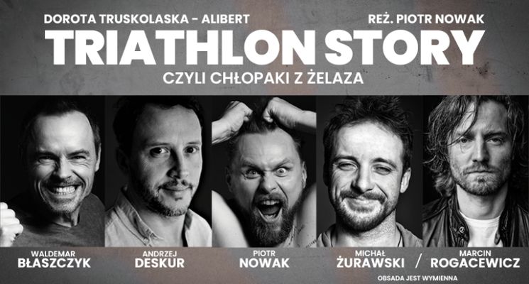 Plakat Triathlon Story – spektakl komediowy