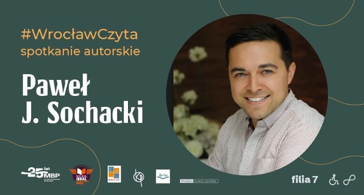 Plakat Literacka środa z Pawłem J. Sochackim