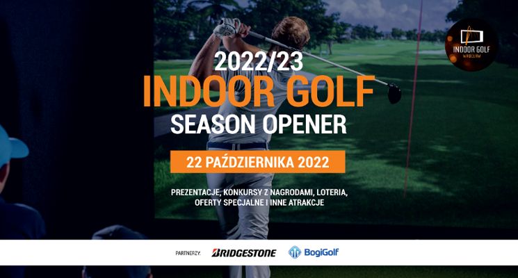 Plakat INDOOR GOLF SEASON OPENER - impreza promująca golf