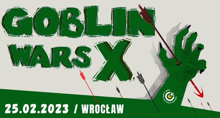 Plakat Goblin Wars X – zawody łucznicze w stylu fantasy