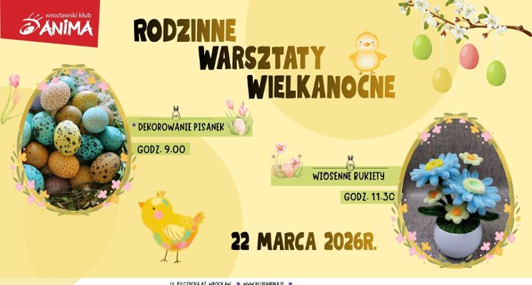 Plakat Rodzinne Warsztaty Wielkanocne