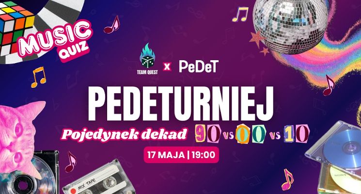 Plakat PeDeTurniej - muzyczny pojedynek dekad