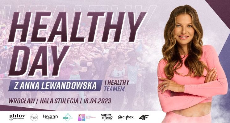 Plakat Healthy Day z Anną Lewandowską