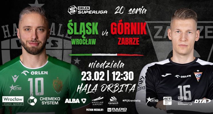 Plakat WKS Śląsk Wrocław vs Górnik Zabrze | 20. kolejka Orlen Superligi