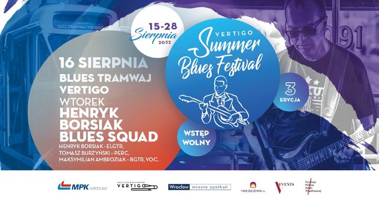 Plakat VSBF: Henryk Borsiak Blues Squad – Blues Tramwaj Vertigo