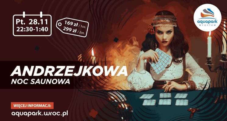 Plakat Noc Saunowa Andrzejkowa