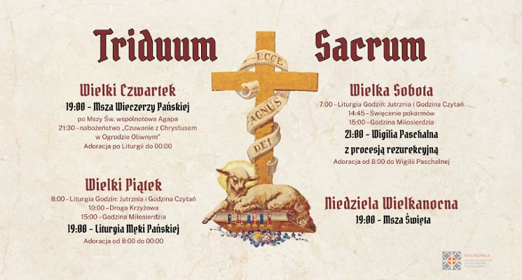 Plakat Święte Triduum Paschalne w Maciejówce