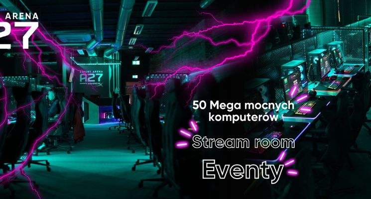 Plakat Arena27 – nowoczesny klub gamingowy