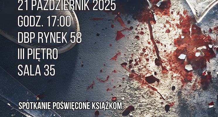 Plakat DYSKUSYJNY KLUB KSIĄŻKI "Zbrodnia we wtorek"